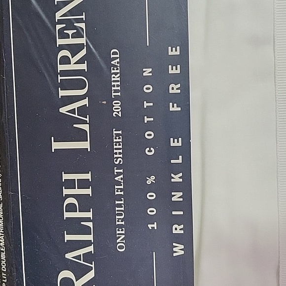 NWT White Ralph Lauren Full Flat Sheet 100% Cotton Wrinkle Free 200 Thread - Picture 2 of 5